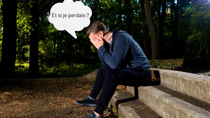 Un deportista que tiene miedo de perder