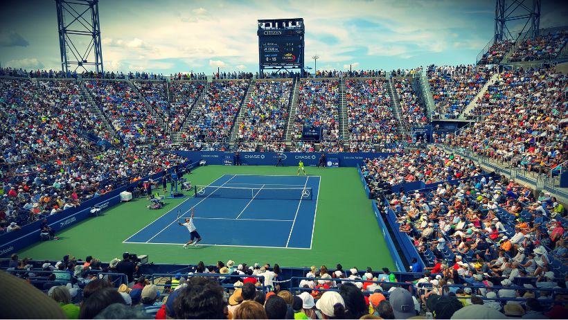 Un partido de tenis durante el torneo de Grand Slam US OPEN