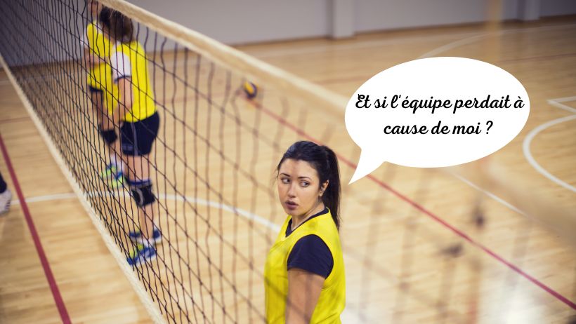 Una jugadora de voleibol que necesita un coach mental