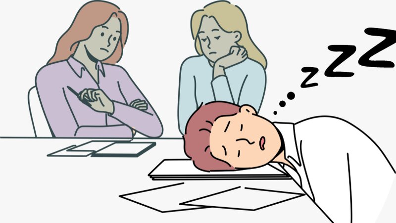 Un hombre con muy poca motivación