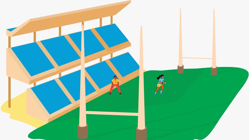 Una jugadora de rugby con un mal coach