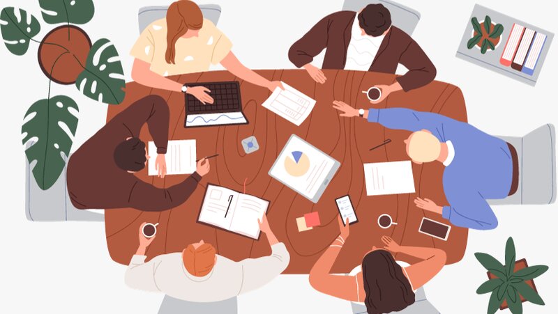 Un equipo cohesionado que trabaja con el mínimo estrés