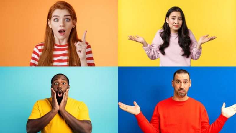 Personas con emociones diferentes