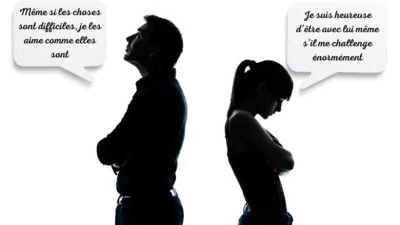 Un hombre y una mujer que están distanciados y tienen dificultades para gestionar sus emociones