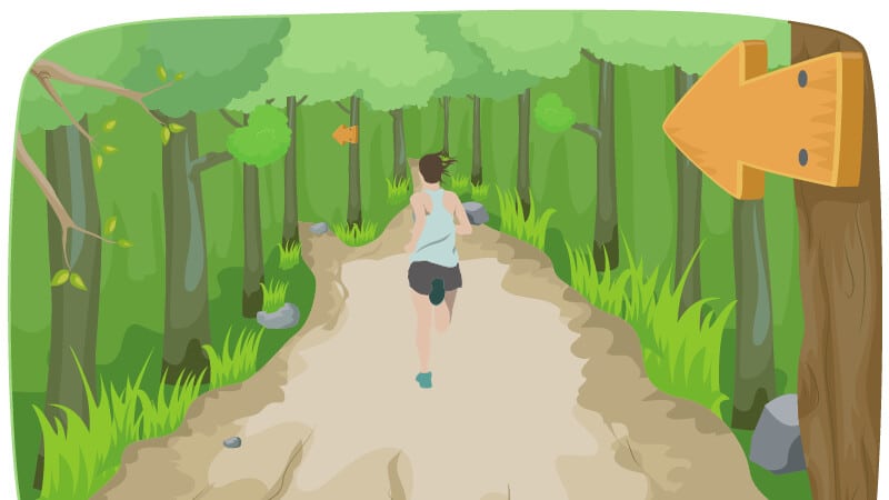 Un corredor de trail que disfruta con su deporte